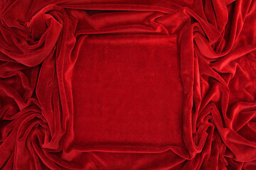 beautiful red velvet background with drape