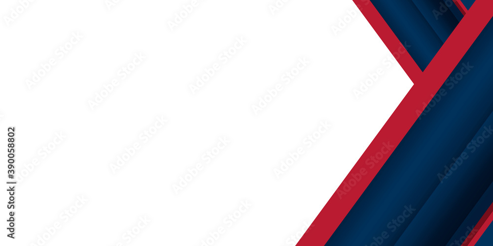 Poster simple modern blue red white abstract presentation background with blank copy space for text
