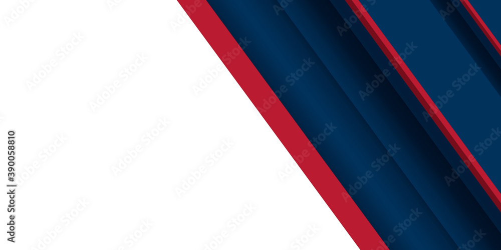Poster simple modern blue red white abstract presentation background with blank copy space for text