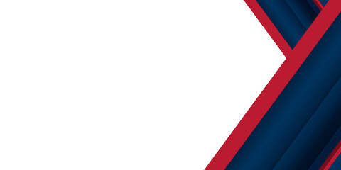 Simple modern blue red white abstract presentation background with blank copy space for text