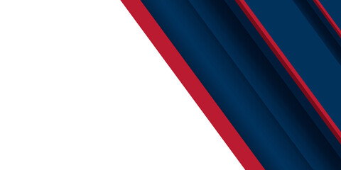 Simple modern blue red white abstract presentation background with blank copy space for text