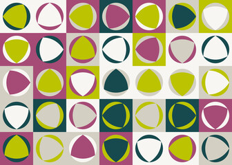 Abstract Vector Pattern Graphics With Simple Geometric Shapes