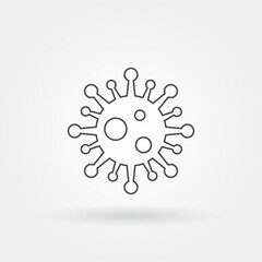 virus single isolated icon with modern line or outline style