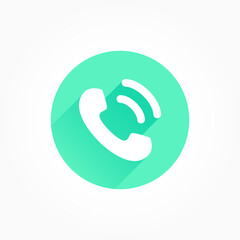 Call Phone Long Shadow Color Icon