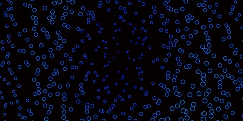 Dark BLUE vector backdrop with circles.