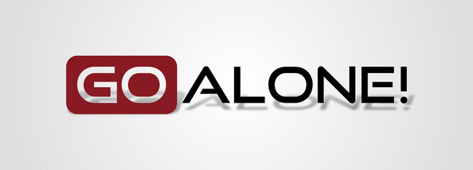 Go alone con sfondo colorato