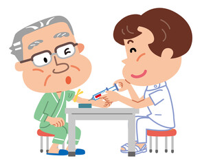 高齢者定期健診　血液検査　採血