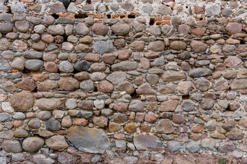 Old fortress wall made of stones
