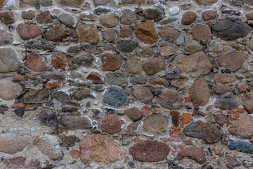 Old fortress wall made of stones
