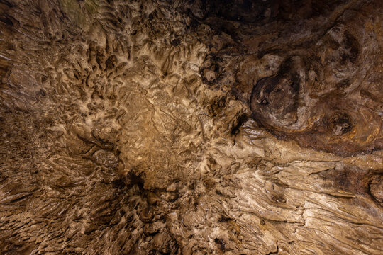Hill detail of Ağlayan Cave in Dikili district of Izmir. When you look carefully, bats appear.