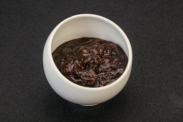 Black Pepper sauce in the bowl
