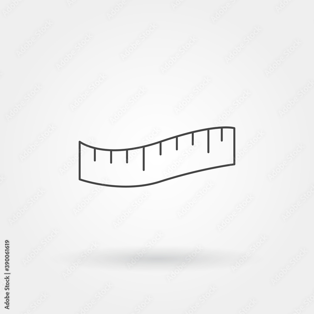 Poster measure single isolated icon with modern line or outline style