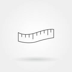 measure single isolated icon with modern line or outline style