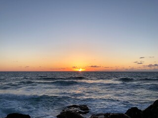 sunset over the sea