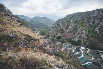 Fototapeta na wymiar Krupa river waterfalls in Croatia