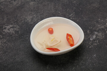 Vietnamese vinegar sauce with chili