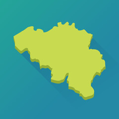 Belgium map (flat design)