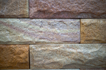 Closeup of polished bricks wall
