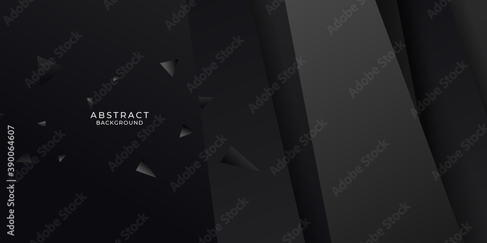 Wall mural abstract metallic dark shiny color black frame layout modern tech design vector template background