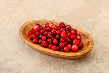 Sweet and tasty cranberry in the bowl