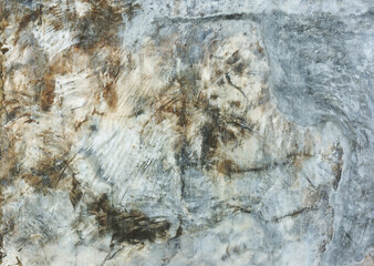 Perspective concrete floor or cement shelf table isolated on white backgrounds products. can be used mock up for montage products display or design key visual layout.