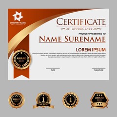 Modern certificate template