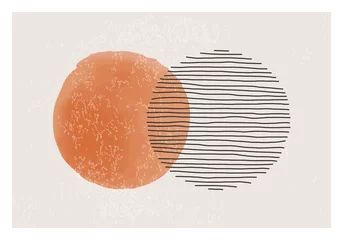 Abwaschbare Fototapete Minimalistische Kunst Trendige abstrakte kreative minimale künstlerische handgemalte Komposition