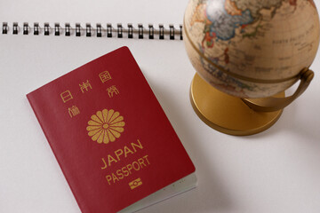 パスポートと地球儀