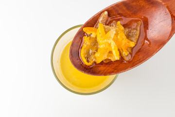 Citron tea on a white background