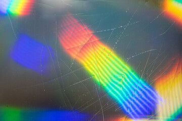 high res flash full frame macro photo of abstract scratched pastel iridescent holographic foil...
