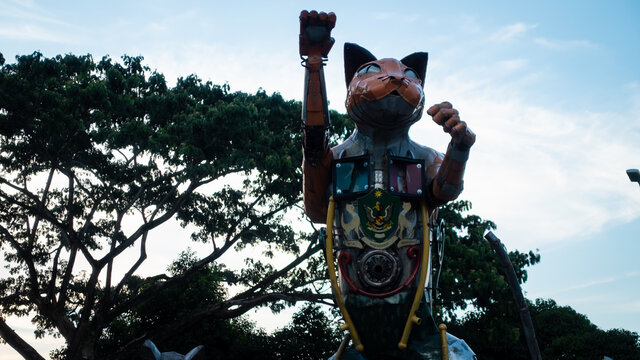 Cat Statue In Kuching Town