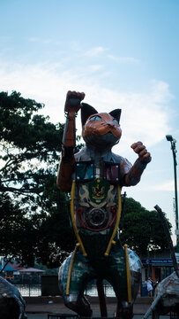 Cat Statue In Kuching Town