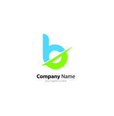 the simple modern logo of letter B with white background