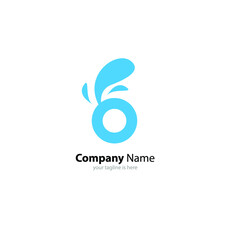 the simple modern logo of letter B with white background