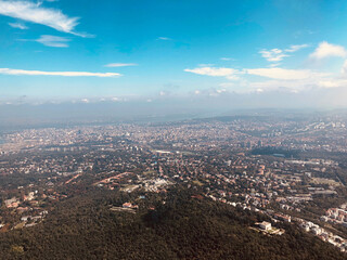 Belgrade, capital of Serbia, aerial panoramic view.