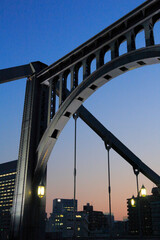 清洲橋夕景夜景