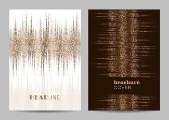 Vector templates for brochure cover in A4 size.