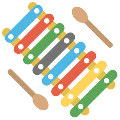 
A toy musical instrument, xylophone 

