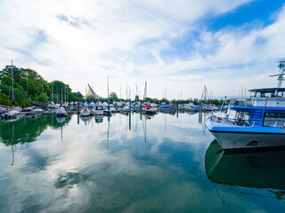 Radolfzell am Bodensee Baden-Württemberg nordwestlichen Ufer Bodensees Konstanz Singen Boot