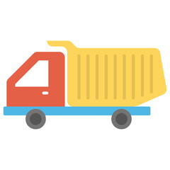 
Toy Delivery truck flat design icon 
