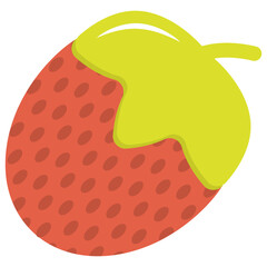 
Strawberry flat design icon 
