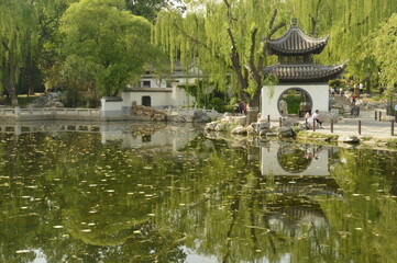 The beautiful architecture of the Qing and Ming Dynasty temples in the city of Beijing / Peking in China