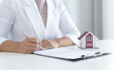 Home sales agent with car insurance.