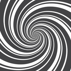 Template of Abstract Spiral Background. Black Spirals from Different Thicknesses on a White Background. Monochrome Vector Template