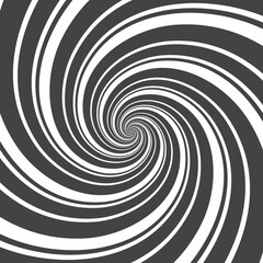 Template of Abstract Spiral Background. Black Spirals from Different Thicknesses on a White Background. Monochrome Vector Template