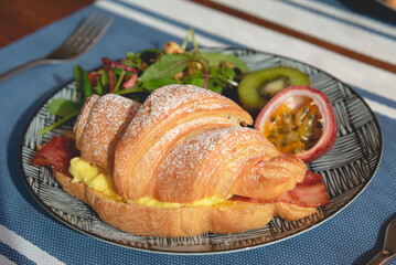 delicious meal in guest house with coffee/ lemon tea and cheese cake