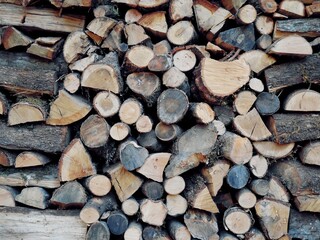 Full frame stacked firewood