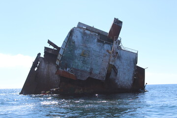 shipwreck in the sea