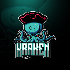 Kraken octopus esport mascot logo