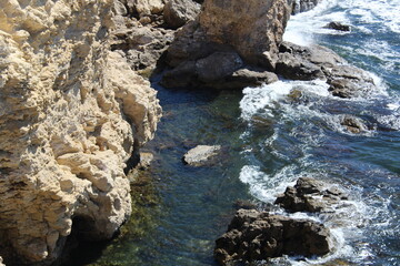 rocky coast of the sea